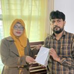 Dr.Elora Madam (Rangpur Medical College Hospital ) received her "Handheld Ultrasound Doppler scanner" from our office.